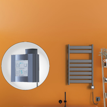 Radiva - Bora Bora Electric Towel Warmer 500x800 Anthracite Ktx4 300 W (Spiral Cable) Radiva - Bora Bora Electric Towel Warmer 500x800 Anthracite Ktx4 300 W (Spiral Cable)