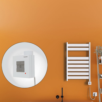 Radiva - Bora Bora Sèche Serviettes Electrique 500x800 Blanc Ktx1 300 Watt Câble en spirale Radiva - Bora Bora Sèche Serviettes Electrique 500x800 Blanc Ktx1 300 Watt Câble en spirale