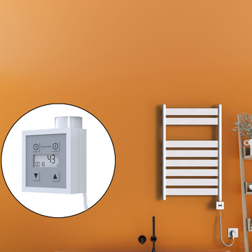 - Bora Bora Sèche Serviettes Electrique 500x800 Blanc Ktx3 300 Watt Câble en spirale  - Bora Bora Sèche Serviettes Electrique 500x800 Blanc Ktx3 300 Watt Câble en spirale