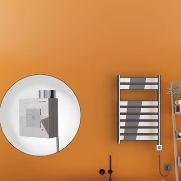 - Bora Bora Sèche Serviettes Electrique 500x800 Chrome Ktx1 300 Watt Câble en spirale  - Bora Bora Sèche Serviettes Electrique 500x800 Chrome Ktx1 300 Watt Câble en spirale