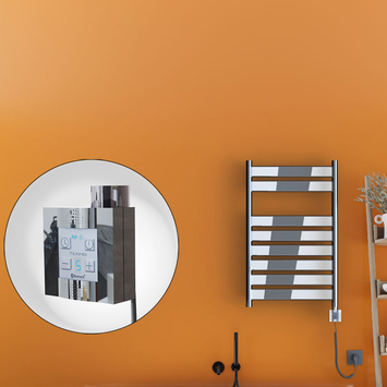 Radiva - Bora Bora Elektrikli Havlupan 500x800 Krom (KTX4 Termostat) 300W Spiral Kablolu