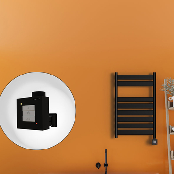 - Bora Bora Electric Towel Warmer 500x800 Matte Black Ktx1 300 W  - Bora Bora Electric Towel Warmer 500x800 Matte Black Ktx1 300 W