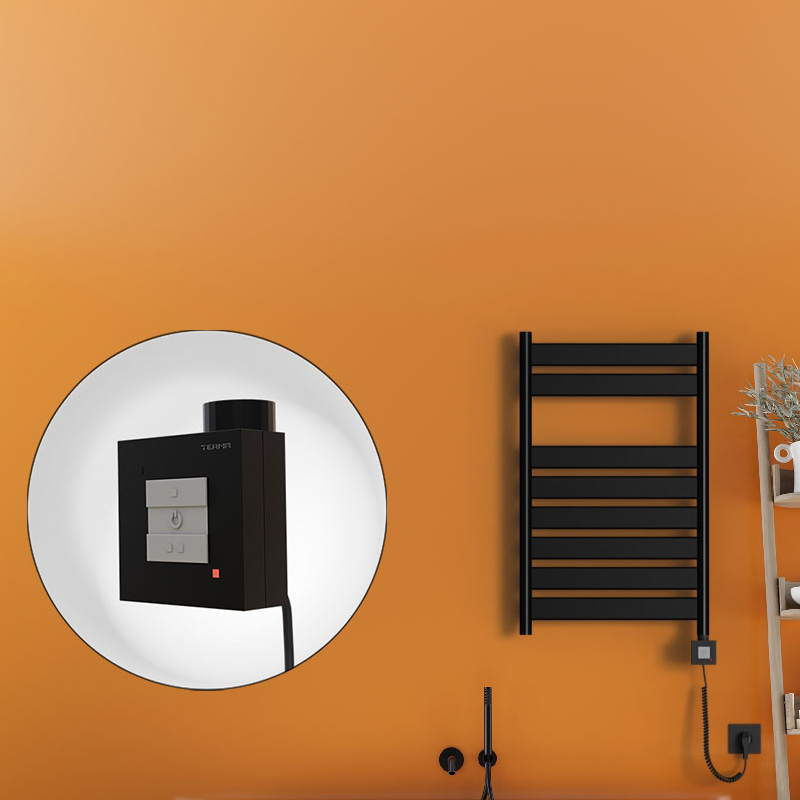Bora Bora Electric Towel Warmer 500x800 Matte Black Ktx1 300 W (Spiral Cable)