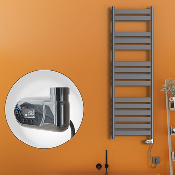 Radiva - Bora Bora Sèche Serviettes Electrique 900 Watt 500x1600 Anthracite (Thermostat Thesis) Radiva - Bora Bora Sèche Serviettes Electrique 900 Watt 500x1600 Anthracite (Thermostat Thesis)