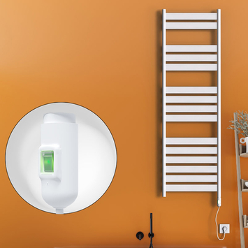Radiva - Bora Bora Electric Towel Warmer 600 Watt 500x1600 White (On/Off)