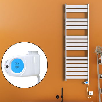 Radiva - Bora Bora Sèche Serviettes Electrique 900 Watt 500x1600 Blanc (Thermostat Musa)