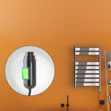 Radiva - Bora Bora Sèche Serviettes Electrique 300 Watt 500x800 Chrome (On/Off)