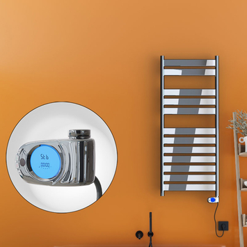 Radiva - Bora Bora Sèche Serviettes Electrique 300 Watt 500x1200 Chrome (Thermostat Musa)