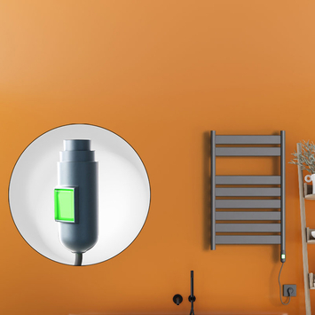 Radiva - Bora Bora Sèche Serviettes Electrique 300 Watt 500x800 Anthracite (On/Off) Radiva - Bora Bora Sèche Serviettes Electrique 300 Watt 500x800 Anthracite (On/Off)