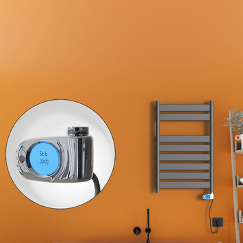 Radiva - Bora Bora Sèche Serviettes Electrique 300 Watt 500x800 Anthracite (Thermostat Musa)