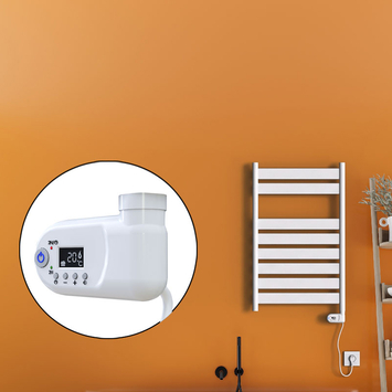 Radiva - Bora Bora Sèche Serviettes Electrique 300 Watt 500x800 Blanc (Thermostat Thesis)