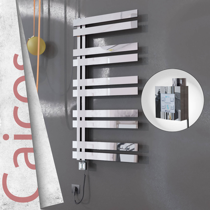 CAICOS Elektrikli Paslanmaz Çelik Havlupan 400x1260 Ayna Polisaj (KTX4 Termostat) 300W Spiral Kablolu