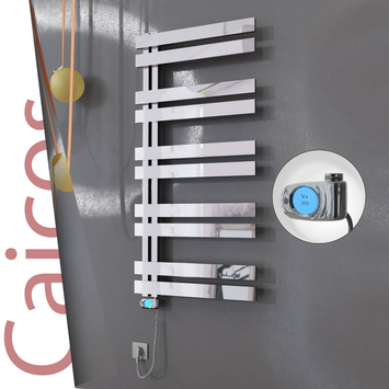 Radiva - Caicos Elektrikli Paslanmaz Çelik Havlupan 400x1260 Ayna Polisaj (Musa Termostat) 300W