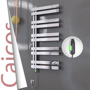 Radiva - Caicos Elektrikli Paslanmaz Çelik Havlupan 400x1260 Ayna Polisaj (On/Off Düğmeli) 300W