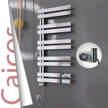 Radiva - Caicos Elektrikli Paslanmaz Çelik Havlupan 400x1260 Ayna Polisaj (Thesis Termostat) 300W