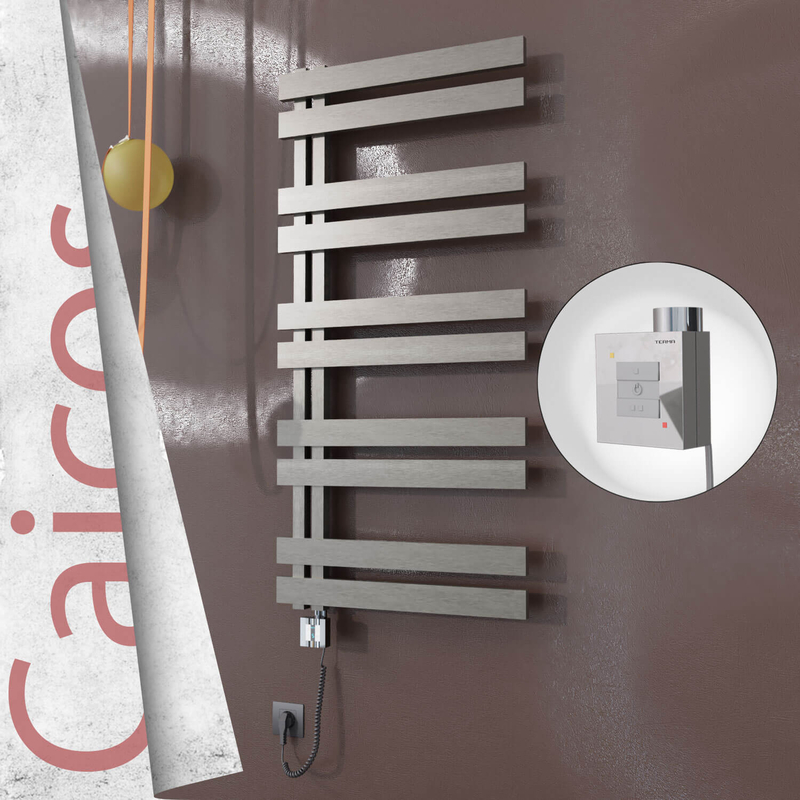 CAICOS Elektrikli Paslanmaz Çelik Havlupan 400x1260 Satin Polisaj (KTX1 Termostat) 300W Spiral Kablolu