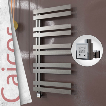 Radiva - Caicos Elektrikli Paslanmaz Çelik Havlupan 400x1260 Satin Polisaj (KTX3 Termostat) 300W