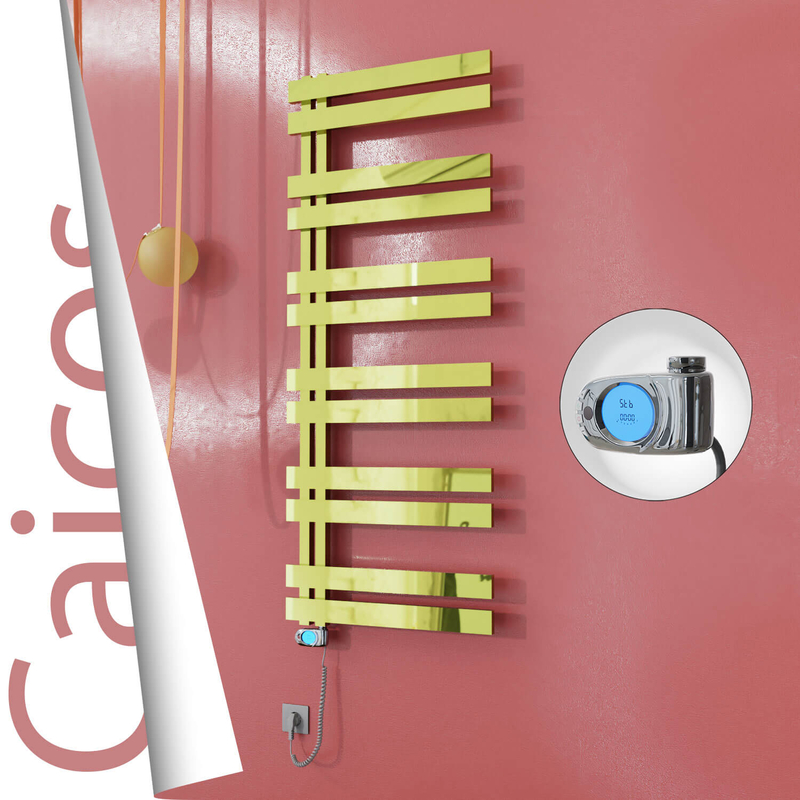 CAICOS Elektrikli Paslanmaz Çelik Havlupan 400x1530 Altın (Musa Termostat) 600W