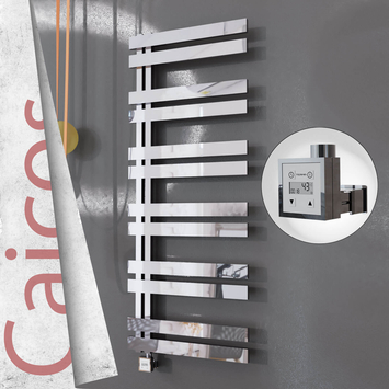 Radiva - Caicos Elektrikli Paslanmaz Çelik Havlupan 400x1530 Ayna Polisaj (KTX3 Termostat) 600W