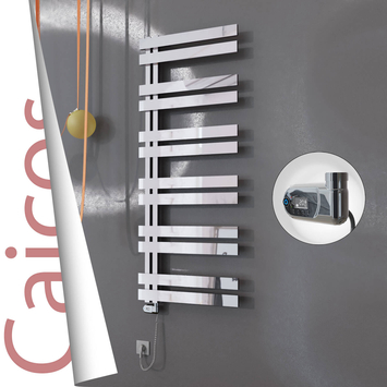 Radiva - Caicos Elektrikli Paslanmaz Çelik Havlupan 400x1530 Ayna Polisaj (Thesis Termostat) 600W