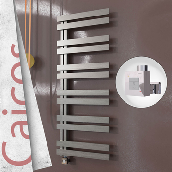 Radiva - Caicos Elektrikli Paslanmaz Çelik Havlupan 400x1530 Satin Polisaj (KTX1 Termostat) 600W