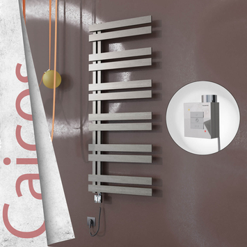 Radiva - Caicos Elektrikli Paslanmaz Çelik Havlupan 400x1530 Satin Polisaj (KTX1 Termostat) 600W Spiral Kablolu