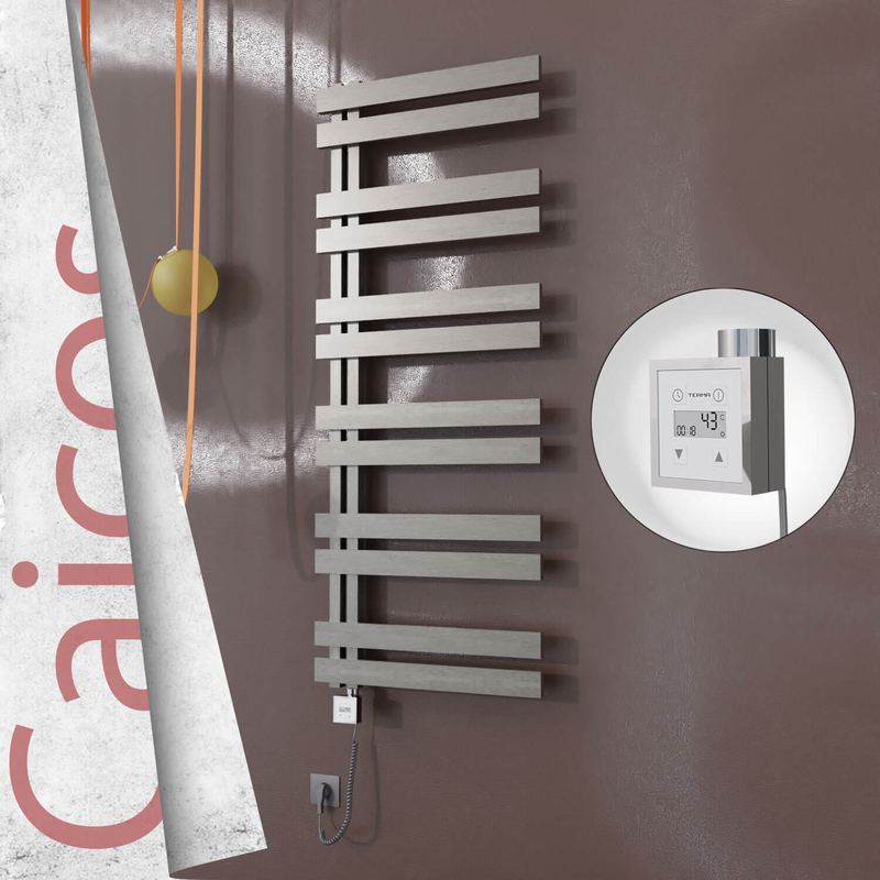 CAICOS Elektrikli Paslanmaz Çelik Havlupan 400x1530 Satin Polisaj (KTX3 Termostat) 600W Spiral Kablolu