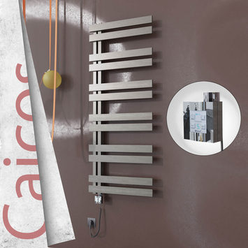 Radiva - Caicos Elektrikli Paslanmaz Çelik Havlupan 400x1530 Satin Polisaj (KTX4 Termostat) 600W Spiral Kablolu