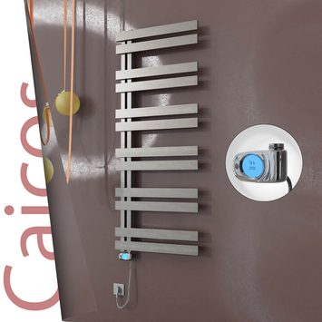 Radiva - Caicos Elektrikli Paslanmaz Çelik Havlupan 400x1530 Satin Polisaj (Musa Termostat) 600W