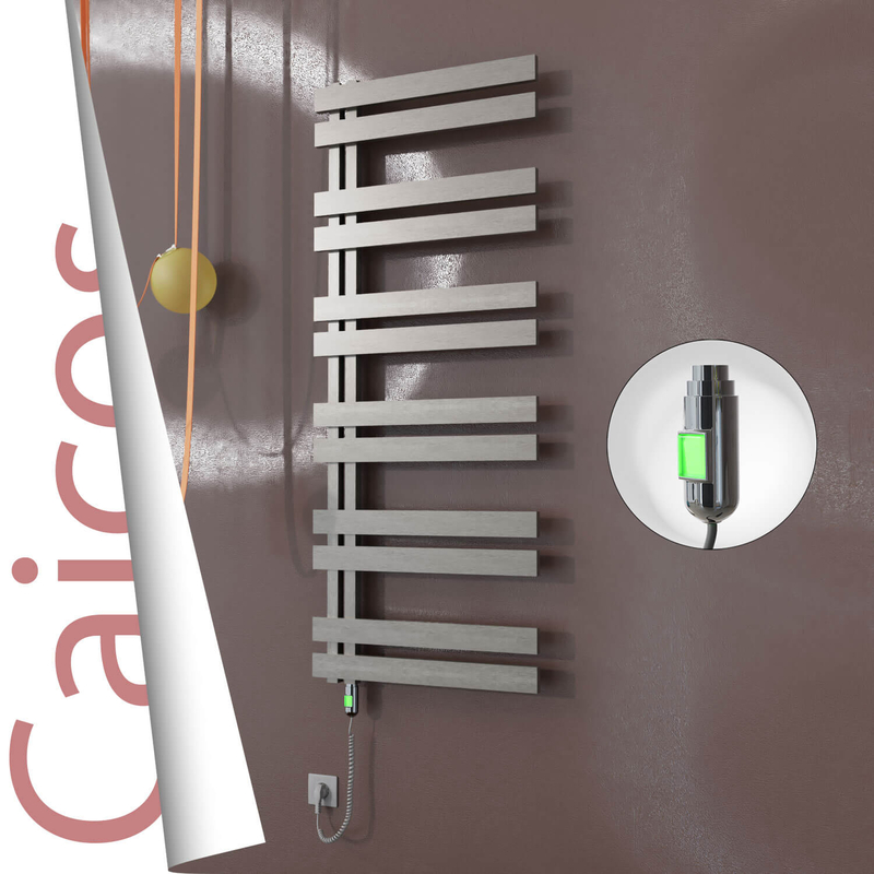 CAICOS Elektrikli Paslanmaz Çelik Havlupan 400x1530 Satin Polisaj (On/Off Düğmeli) 600W
