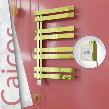- CAICOS Elektrikli Paslanmaz Çelik Havlupan 400x990 Altın (KTX3 Termostat) 300W Spiral Kablolu  - CAICOS Elektrikli Paslanmaz Çelik Havlupan 400x990 Altın (KTX3 Termostat) 300W Spiral Kablolu
