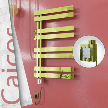 - CAICOS Elektrikli Paslanmaz Çelik Havlupan 400x990 Altın (KTX4 Termostat) 300W Spiral Kablolu  - CAICOS Elektrikli Paslanmaz Çelik Havlupan 400x990 Altın (KTX4 Termostat) 300W Spiral Kablolu