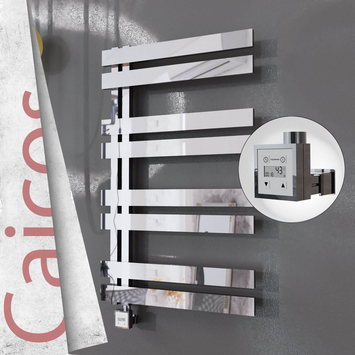 Radiva - Caicos Elektrikli Paslanmaz Çelik Havlupan 400x990 Ayna Polisaj (KTX3 Termostat) 300W