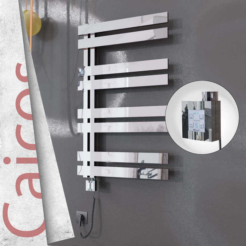 CAICOS Elektrikli Paslanmaz Çelik Havlupan 400x990 Ayna Polisaj (KTX4 Termostat) 300W Spiral Kablolu