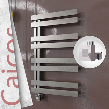 Radiva - Caicos Elektrikli Paslanmaz Çelik Havlupan 400x990 Satin Polisaj (KTX1 Termostat) 300W