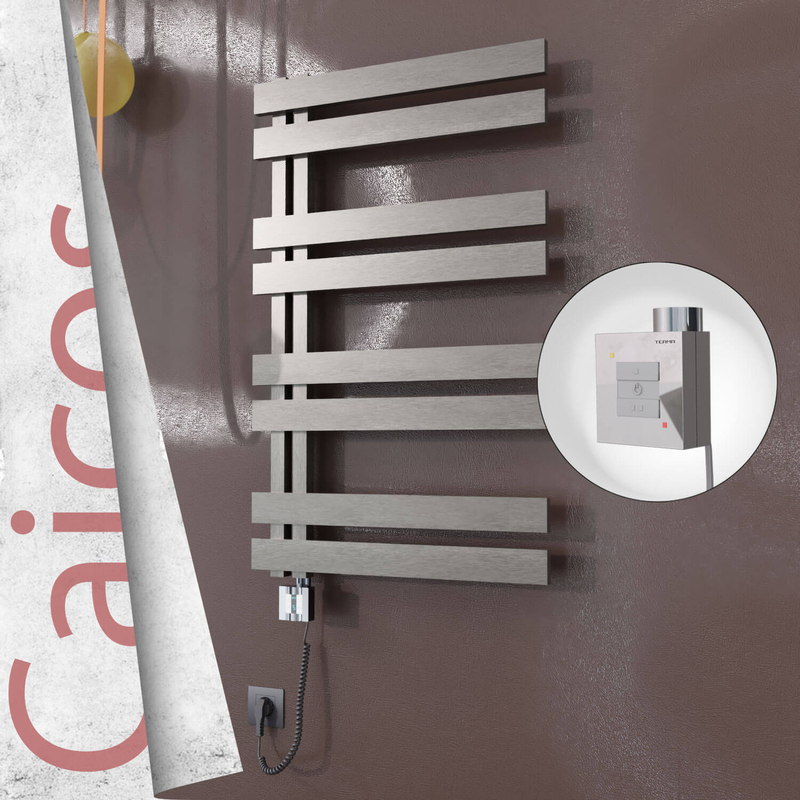 CAICOS Elektrikli Paslanmaz Çelik Havlupan 400x990 Satin Polisaj (KTX1 Termostat) 300W Spiral Kablolu