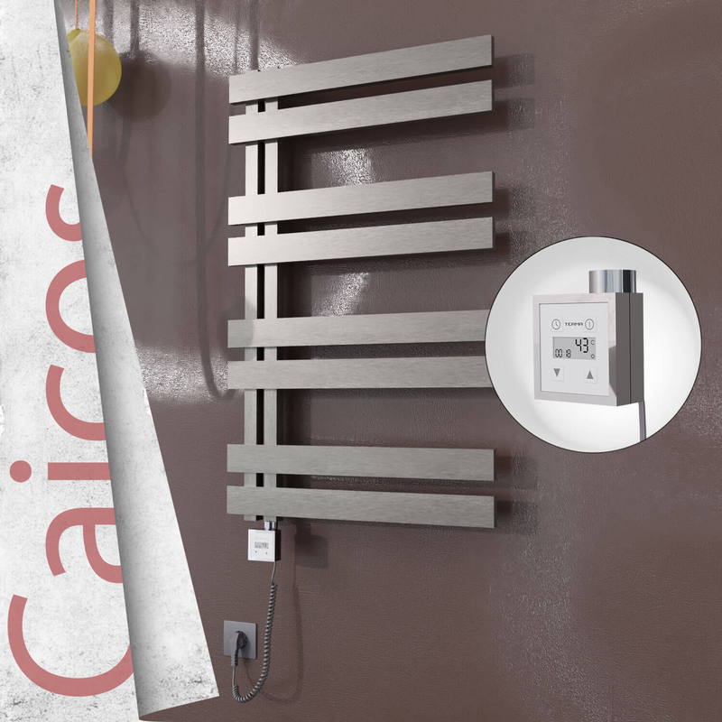 CAICOS Elektrikli Paslanmaz Çelik Havlupan 400x990 Satin Polisaj (KTX3 Termostat) 300W Spiral Kablolu