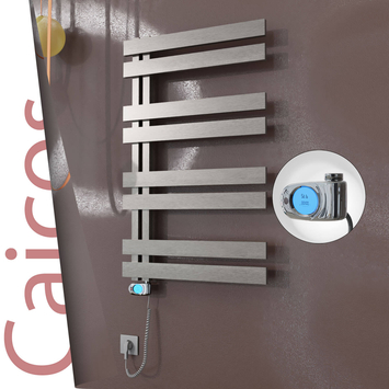Radiva - Caicos Elektrikli Paslanmaz Çelik Havlupan 400x990 Satin Polisaj (Musa Termostat) 300W