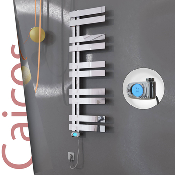 Radiva - Caicos Elektrikli Paslanmaz Çelik Havlupan 500x1260 Ayna Polisaj (Musa Termostat) 600W