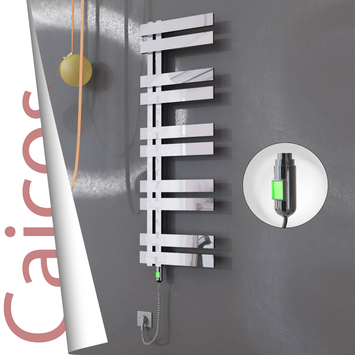 Radiva - Caicos Elektrikli Paslanmaz Çelik Havlupan 500x1260 Ayna Polisaj (On/Off Düğmeli) 600W