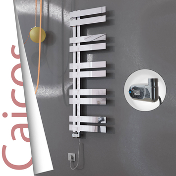 Radiva - Caicos Elektrikli Paslanmaz Çelik Havlupan 500x1260 Ayna Polisaj (Thesis Termostat) 600W