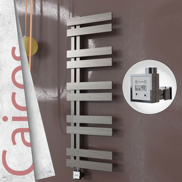 Radiva - Caicos Elektrikli Paslanmaz Çelik Havlupan 500x1260 Satin Polisaj (KTX3 Termostat) 600W