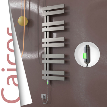Radiva - Caicos Elektrikli Paslanmaz Çelik Havlupan 500x1260 Satin Polisaj (On/Off Düğmeli) 600W