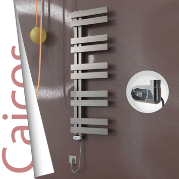 Radiva - Caicos Elektrikli Paslanmaz Çelik Havlupan 500x1260 Satin Polisaj (Thesis Termostat) 600W