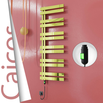 Radiva - Caicos Elektrikli Paslanmaz Çelik Havlupan 500x1530 Altın (On/Off Düğmeli) 600W