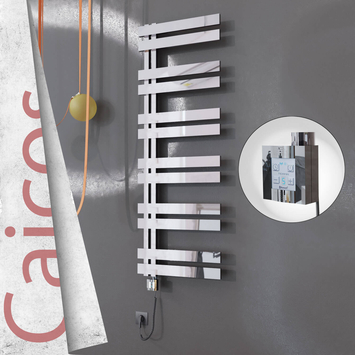Radiva - Caicos Elektrikli Paslanmaz Çelik Havlupan 500x1530 Ayna Polisaj (KTX4 Termostat) 600W Spiral Kablolu
