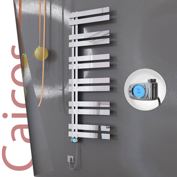 Radiva - Caicos Elektrikli Paslanmaz Çelik Havlupan 500x1530 Ayna Polisaj (Musa Termostat) 600W