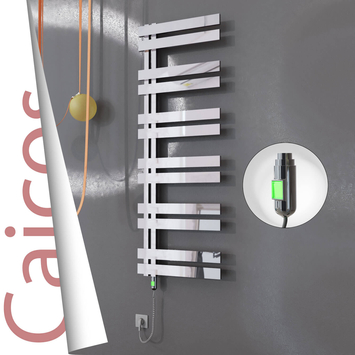 Radiva - Caicos Elektrikli Paslanmaz Çelik Havlupan 500x1530 Ayna Polisaj (On/Off Düğmeli) 600W