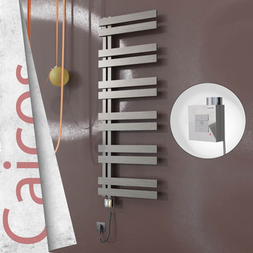 Radiva - Caicos Elektrikli Paslanmaz Çelik Havlupan 500x1530 Satin Polisaj (KTX1 Termostat) 600W Spiral Kablolu