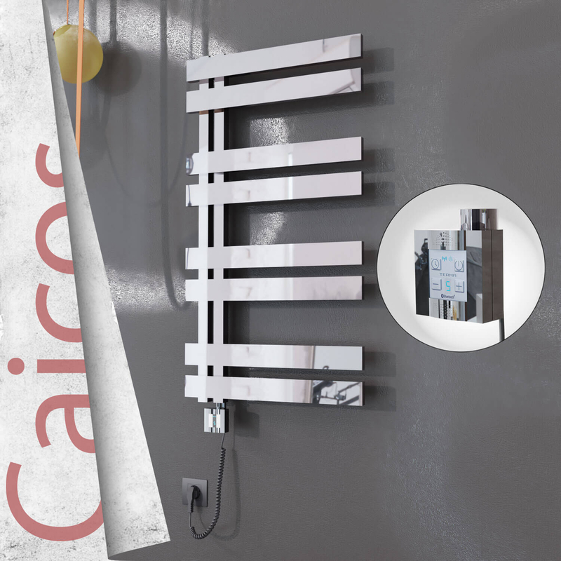 CAICOS Elektrikli Paslanmaz Çelik Havlupan 500x990 Ayna Polisaj (KTX4 Termostat) 300W Spiral Kablolu